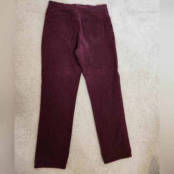 💥SALE💥GLoria Vanderbilt, 12Average, Amanda Wine Colored Womens Dress Jeans - Picture 3 of 6